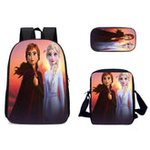 Frozen Princess Elsa Schoolbag Backpack Lunch Bag Pencil Case Set Gift for Kids Students